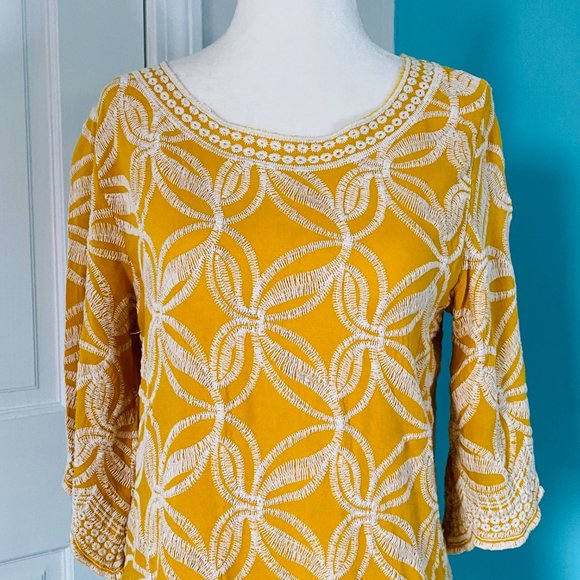 Solitaire for Anthropolgie Embroidered Boho Peasant Blouse (size S) - Picture 3 of 12